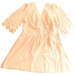 ASOS cream midi dress lace size 18